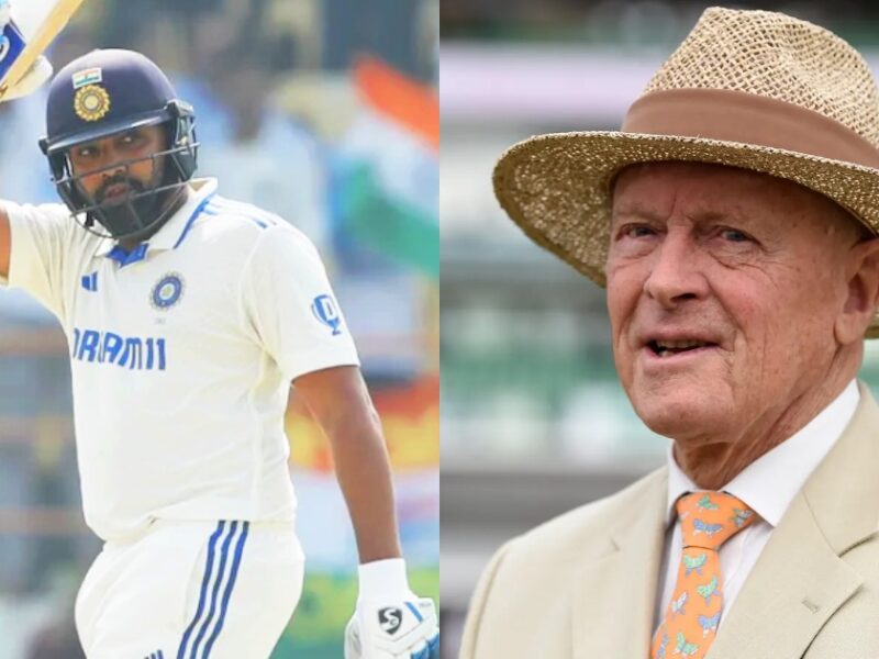 Rohit Sharma After Hitting Century Gave A Tight Slap On Geoffrey Boycott'S Face