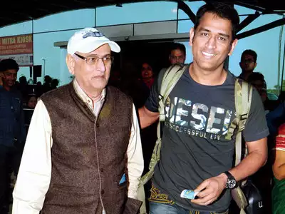 Ms Dhoni With His Father
