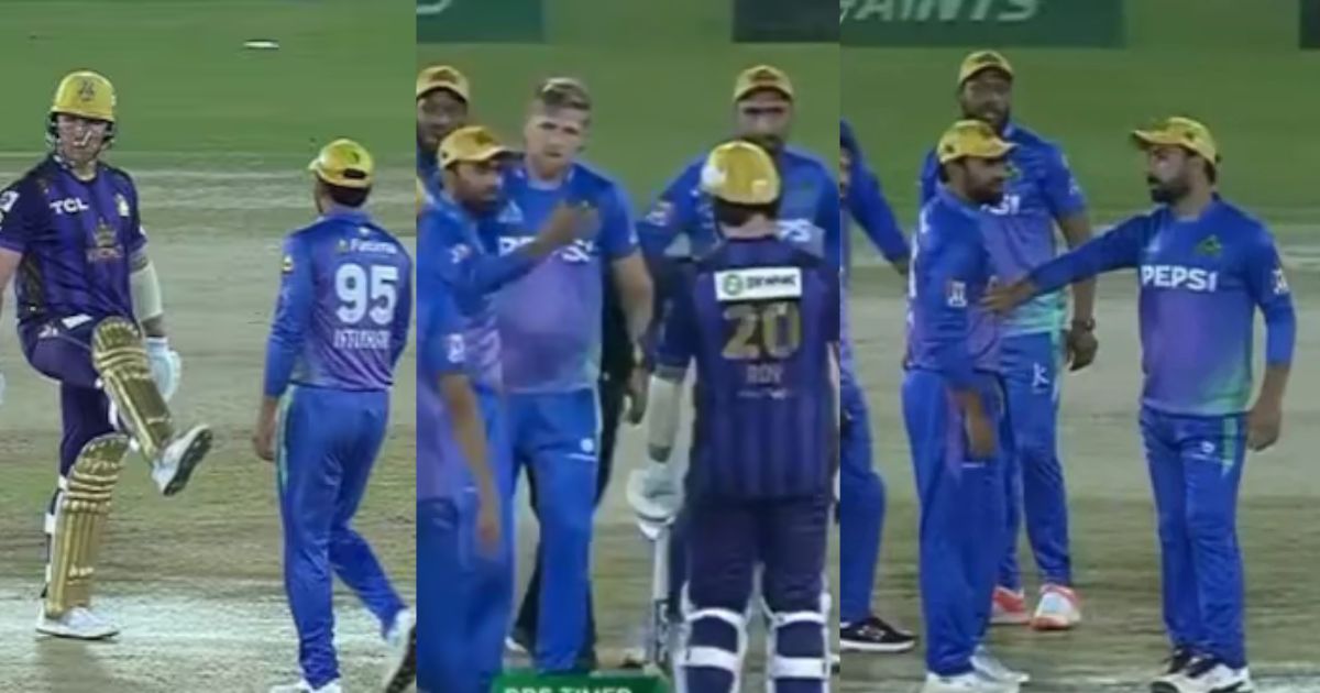 Jason Roy And Iftikhar Ahmed Clashed In The Live Match Of Psl-9, Video Went Viral