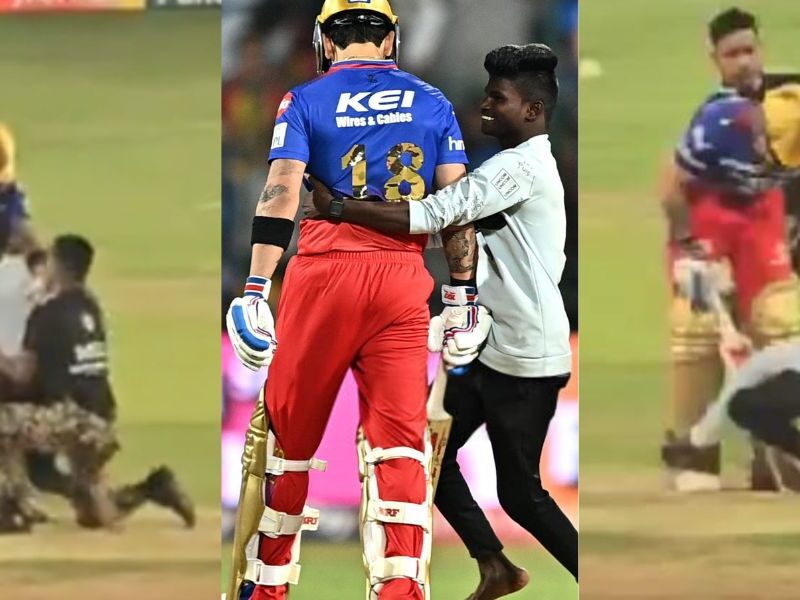 Fan-Entered-Live-Match-Touched-Virat-Kohlis-Feet-Then-Hugged-Him-Then-Virat-Reacted-Like-This-Video-Went-Viral