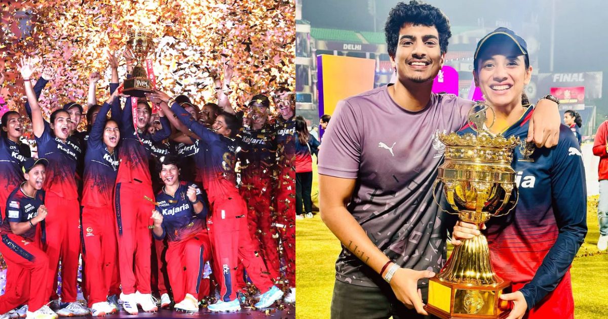After Winning The Wpl 2024 Trophy, Smriti Mandhana Took Pictures With Her Rumored Boyfriend, The Photos Went Viral.