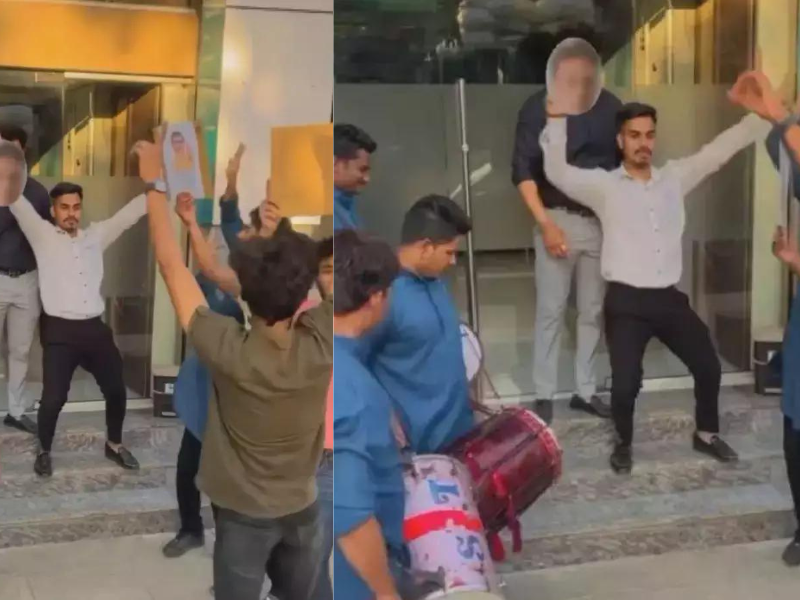 Pune-Viral-Video-Man-Left-Job-Due-To-Toxic-Work-Performed-Bhangra-By-Playing-Drums-Outside-The-Office-Video-Went-Viral