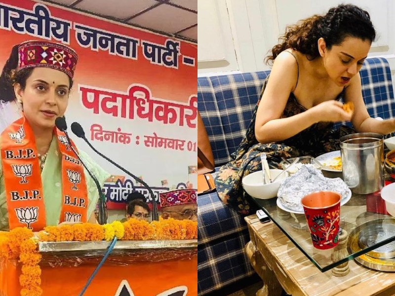 Congress-Leader-Targeted-Kangana-Ranaut-Said-Bjp-Candidate-Is-Fond-Of-Eating-Beef-Created-Ruckus