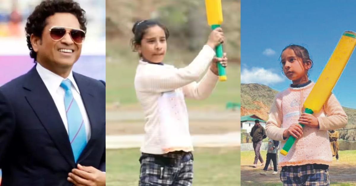 Sachin Tendulkar Gave A Big Reaction After Watching The Video Of 8 Year Old Girl Hurmat Shah Playing Cricket.