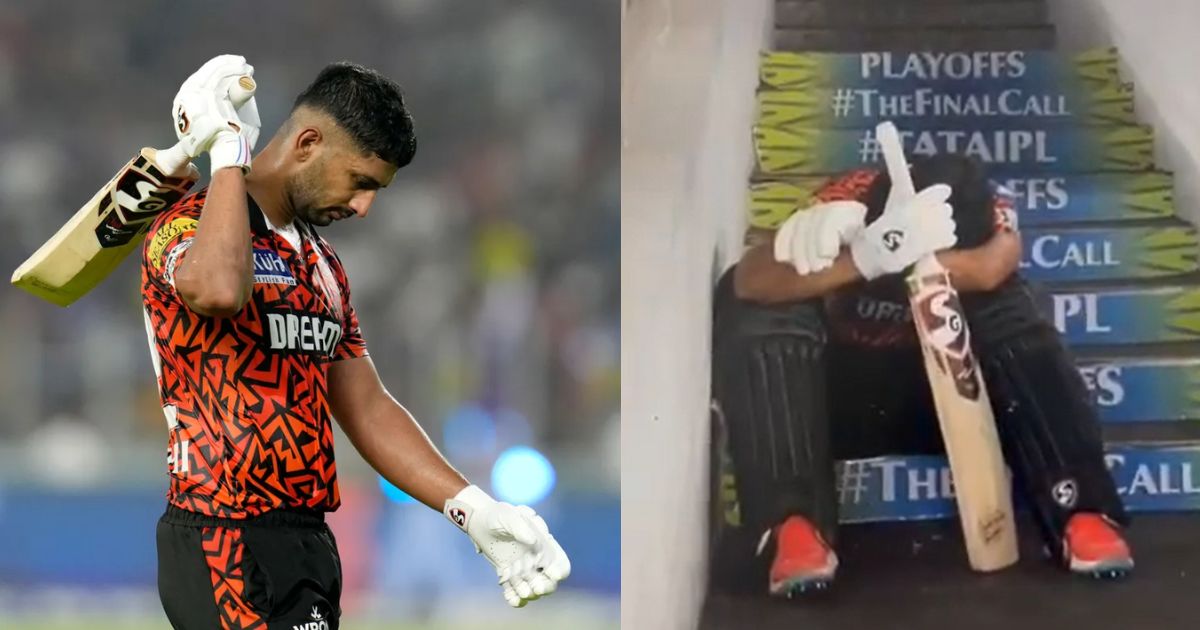 After Being Run Out, Rahul Tripathi Started Crying While Sitting On The Dressing Stairs.