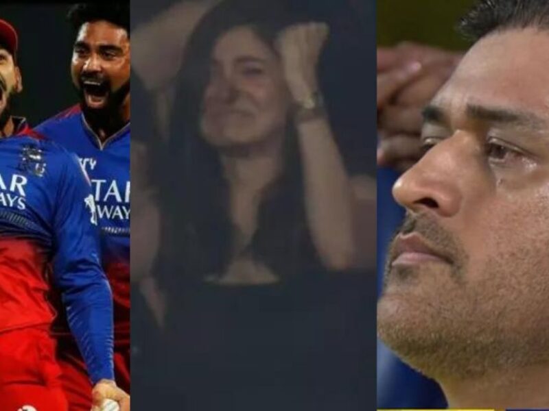 Rcb-Vs-Csk-Virat And Anushka Became Emotional After The Victory While Dhoni Looked Disappointed After The Defeat, Video Went Viral.