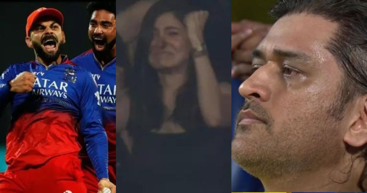 Rcb-Vs-Csk-Virat And Anushka Became Emotional After The Victory While Dhoni Looked Disappointed After The Defeat, Video Went Viral.