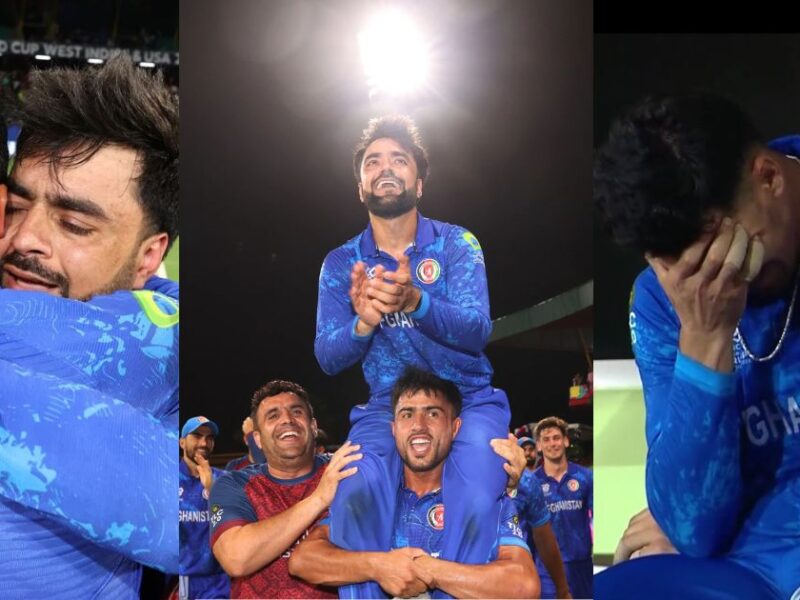 Afghanistan Cricket Team Players Became Emotional After Making It To The Semi-Finals In T20 World Cup 2024, Video Went Viral.