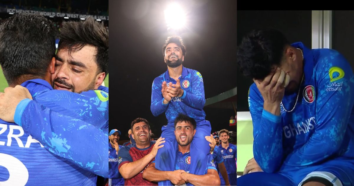 Afghanistan Cricket Team Players Became Emotional After Making It To The Semi-Finals In T20 World Cup 2024, Video Went Viral.