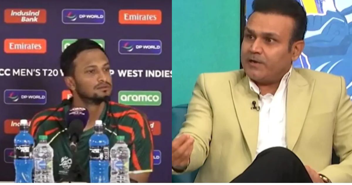 Shakib Al Hasan Reacted To Vivendar Sehwag'S Criticism During The Press Conference, Video Went Viral