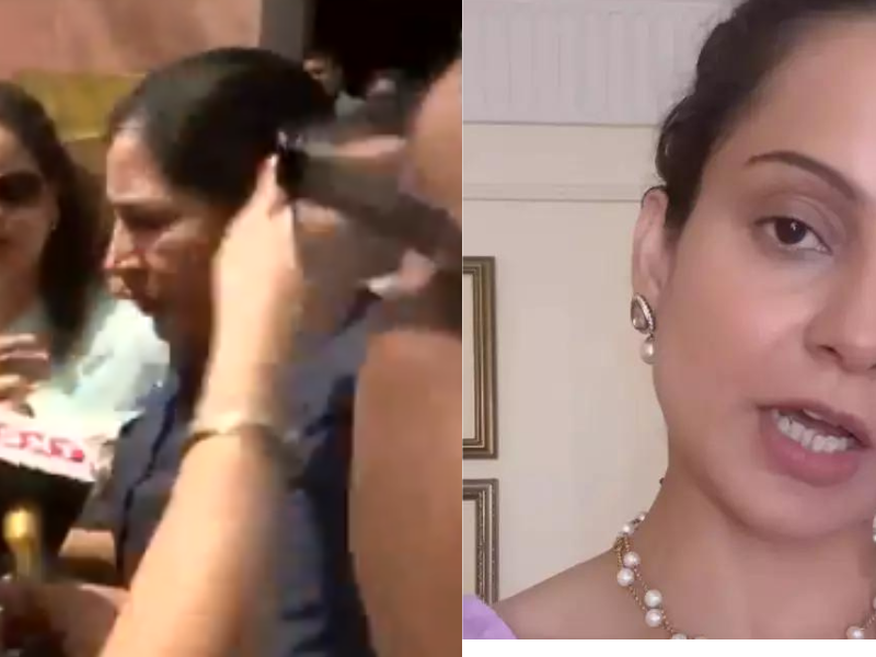 Kangana-Ranaut-Became-Proud-As-Soon-As-She-Became-Bjp-Mp-After-The-Slapping-Incident-The-Actress-Was-Now-Seen-Scuffling-With-The-Media-Video-Viral