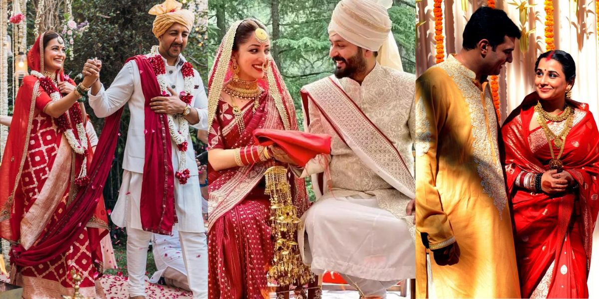 5-Actress Wore Normal Saree In Wedding Day