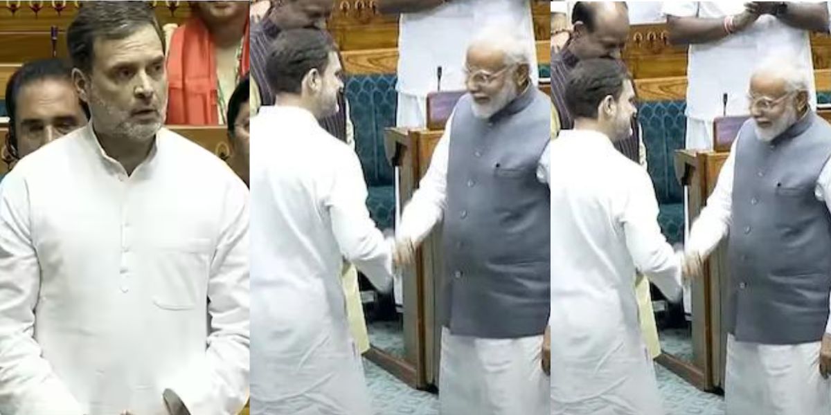 Video-A-Strange-Sight-Was-Seen-In-The-Lok-Sabha-Pm-Modi-And-Rahul-Gandhi-Became-Friends-Were-Seen-Holding-Hands