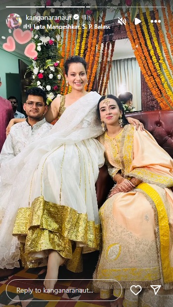 कंगना रनौत के घर बजेगी शहनाई, सगाई की तस्वीरों में देसी लुक में नज़र आई एक्ट्रेस, बोलीं - 'सबसे जल्दी है अब...'