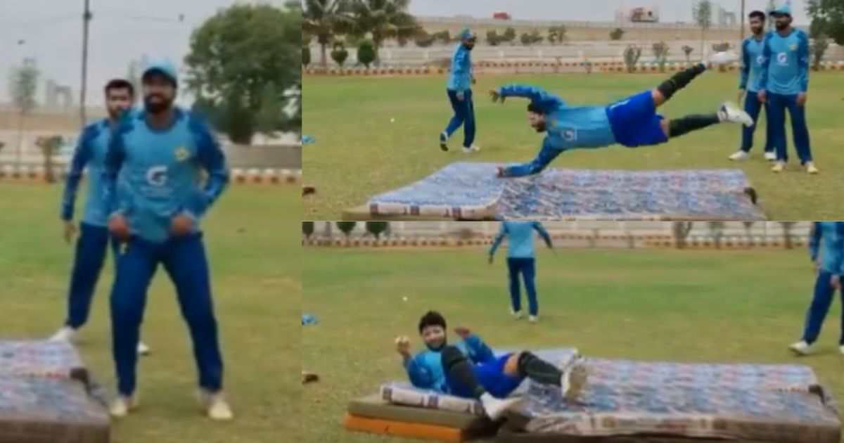 Pakistani-Players-Were-Seen-Practicing-By-Spreading-Mattresses-Video-Went-Viral