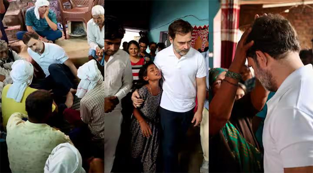 Grandmother-Granddaughter-Of-The-Victim-Of-Hathras-Incident-Went-Out-Of-Control-After-Seeing-Rahul-Gandhi-Screamed-Loudly-And-Said-Now-Someone-Baba