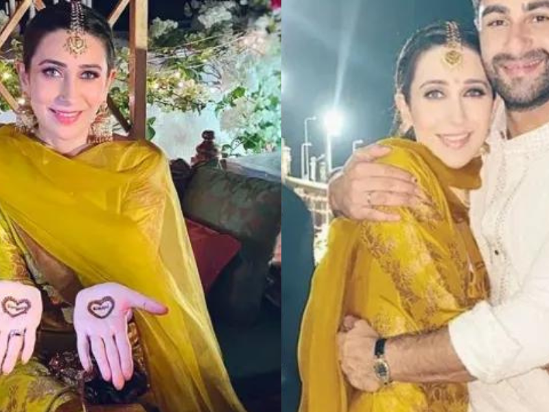 At-The-Age-Of-49-Karisma-Kapoor-Got-The-Enthusiasm-Of-Youth-Applied-Mehndi-On-Her-Hands-Got-Ready-Like-A-Bride-Is-About-To-Take-7-Rounds