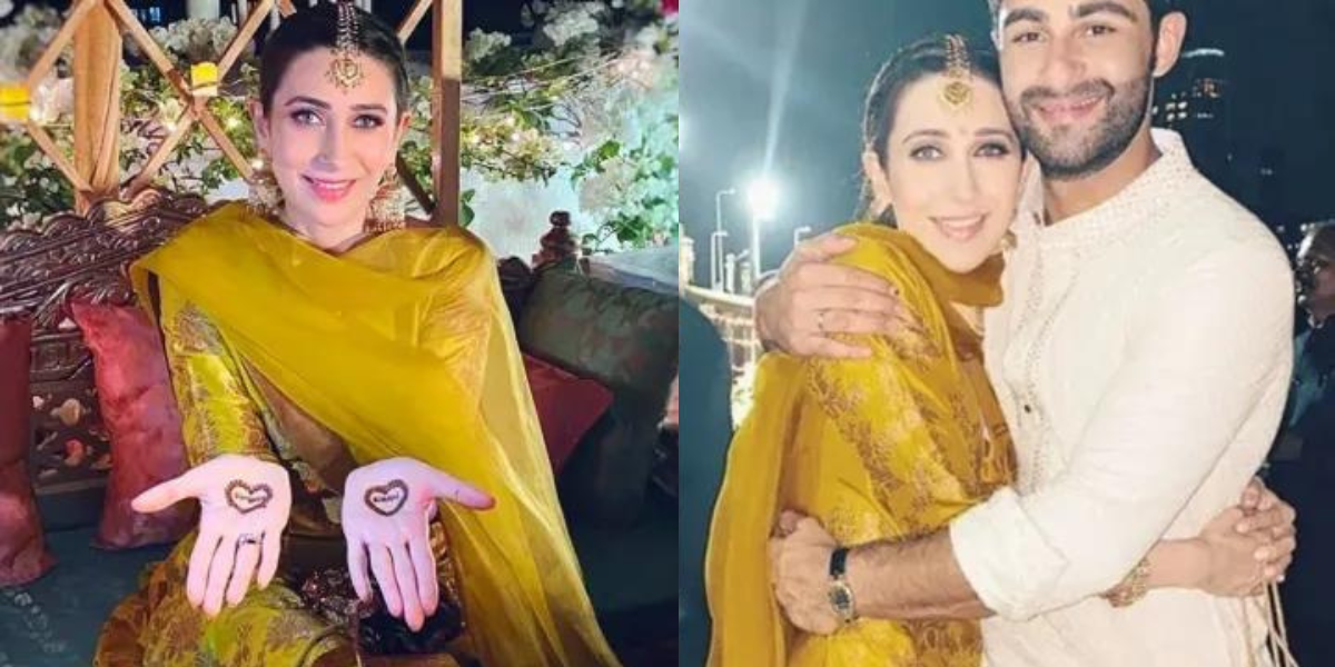 At-The-Age-Of-49-Karisma-Kapoor-Got-The-Enthusiasm-Of-Youth-Applied-Mehndi-On-Her-Hands-Got-Ready-Like-A-Bride-Is-About-To-Take-7-Rounds