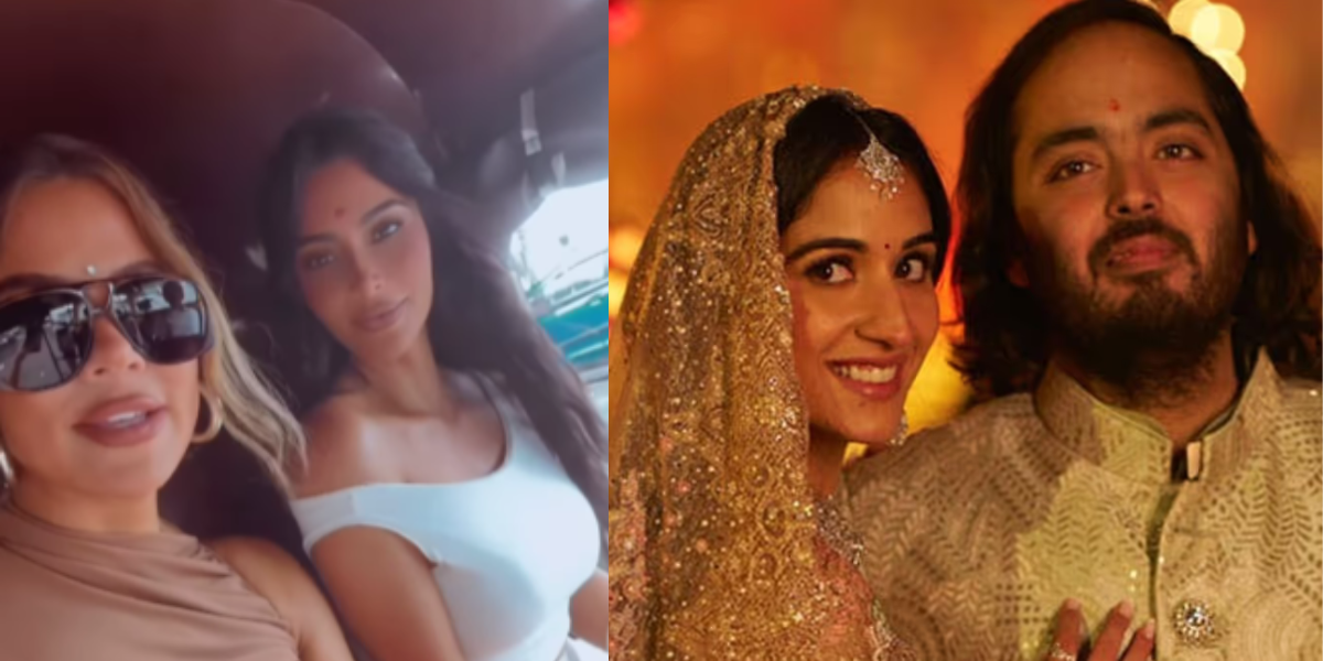 Leaving-Anant-Radhika-Wedding-Billionaire-Kim-Kardashian-Is-Roaming-In-An-Auto-Shared-Video-With-Sister