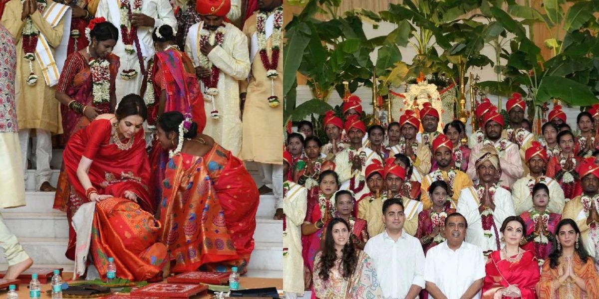 Ambani Family Spent Gold And Silver With Both Hands In The Wedding Ceremony, Showered Money On The Couples