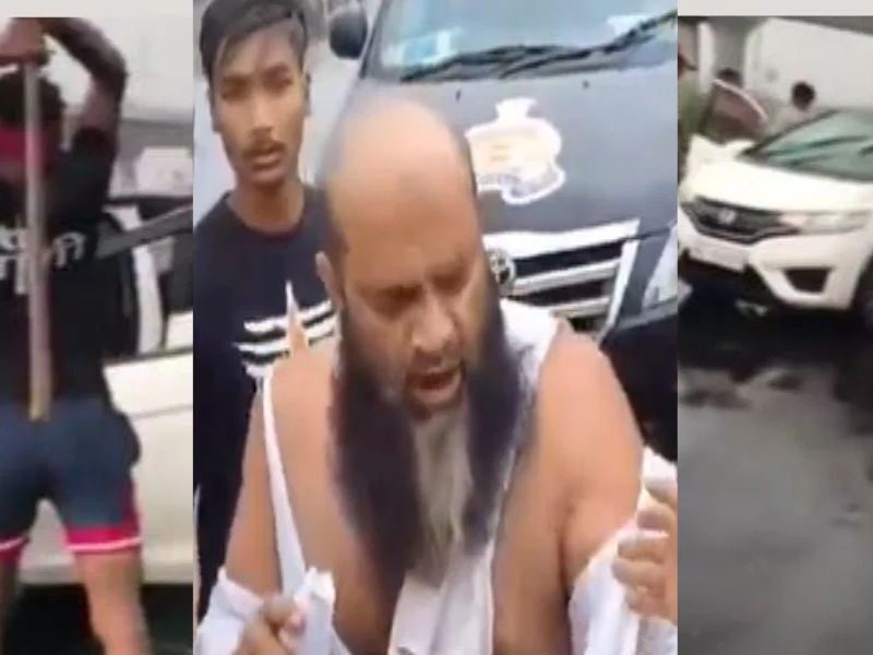 Kanwar Yatra 2024- Kanwadis Created A Ruckus, Vandalised The Vehicle With Sticks Due To A Small Mistake Of The Driver