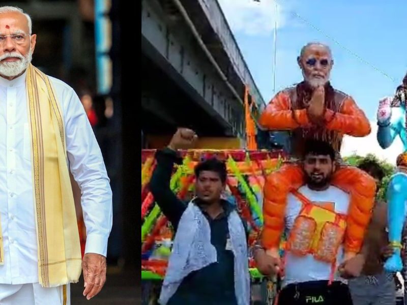 Kanvar Yatri Gave Pm Modi The Status Of Bholenath, Will Offer Water In His Name
