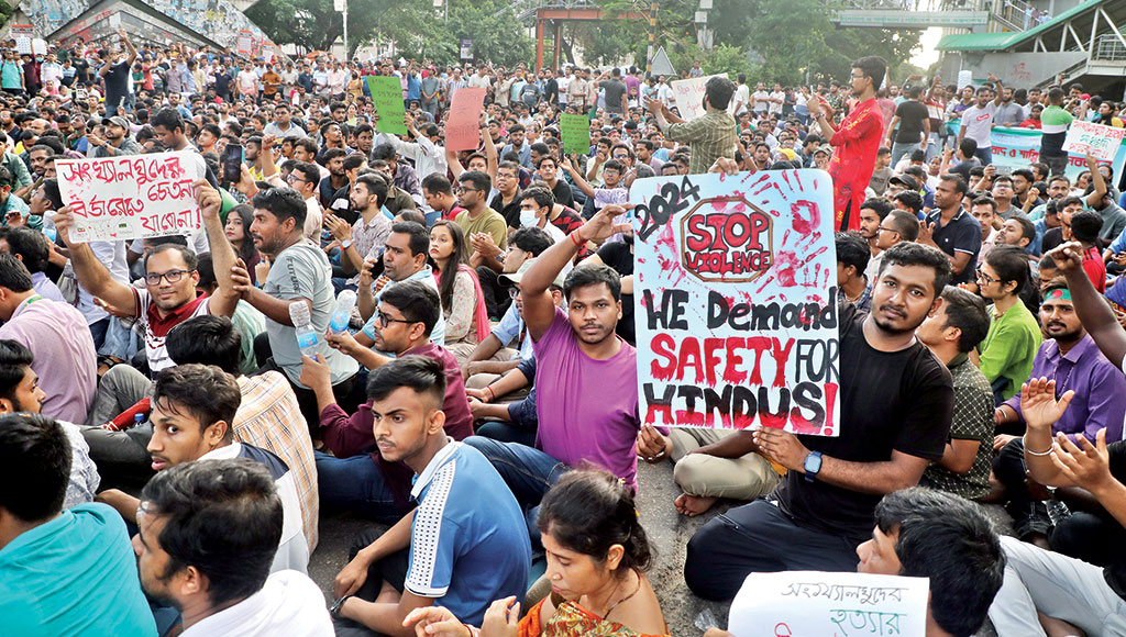 Hindu Protest In Dhaka