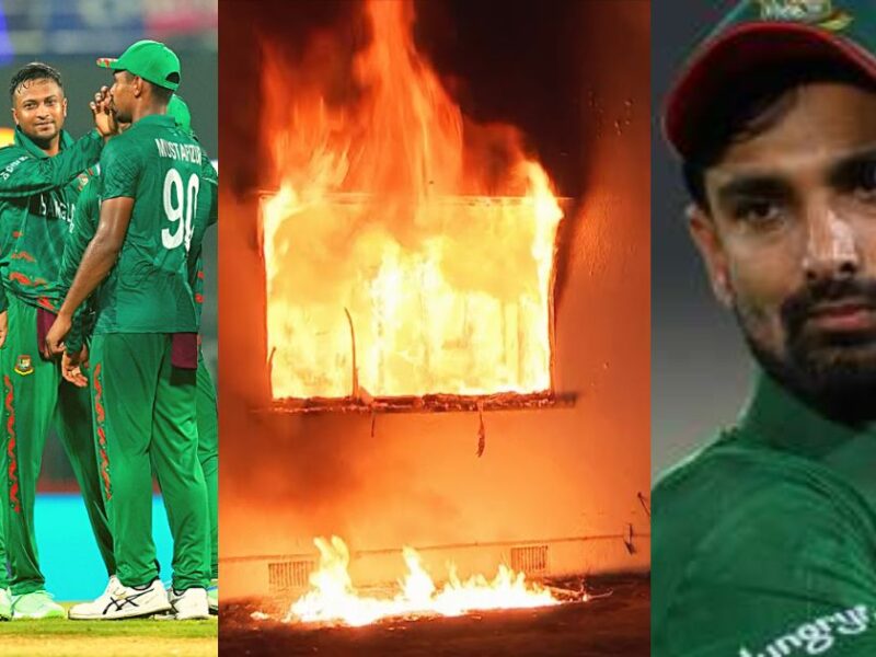 Did The Protesters Set Fire To The House Of Bangladesh Cricketer Litton Das?