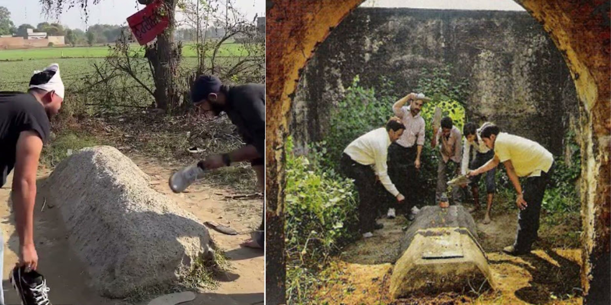 There Is A Grave Guru-Govind-Sahib In Punjab India Which People Hit With Shoes And Slippers
