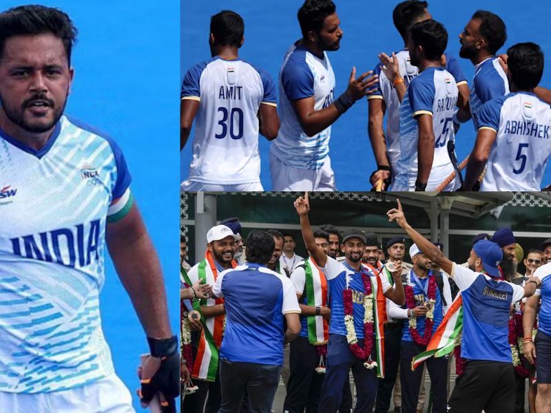 Indian-Hockey-Team-Reached-Home-After-Winning-Bronze-Medal-In-Paris-Olympics-Medal-Look-Of-Sarpanch-Saheb-Won-The-Hearts-Of-Fans