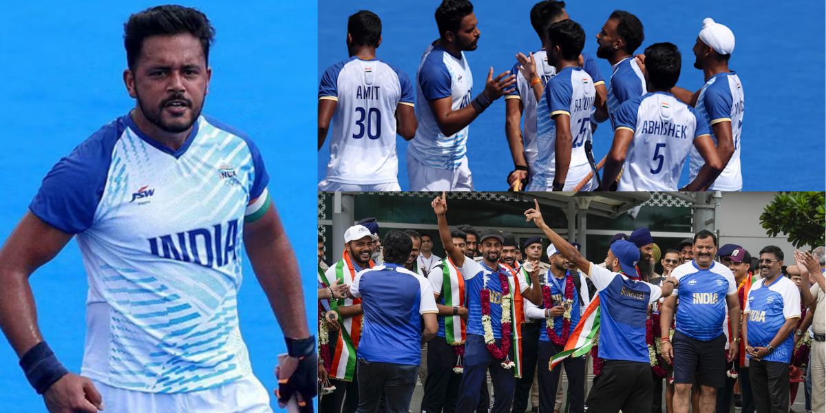 Indian-Hockey-Team-Reached-Home-After-Winning-Bronze-Medal-In-Paris-Olympics-Medal-Look-Of-Sarpanch-Saheb-Won-The-Hearts-Of-Fans