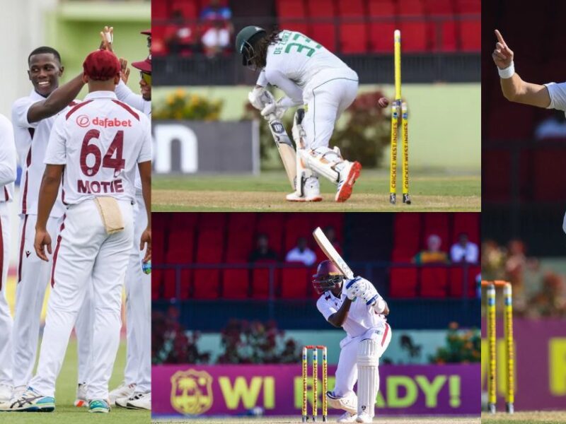 Wi Vs Sa : South Africa'S Innings Was Limited To Just 160 Runs In The Test Match Being Played In Guyana.