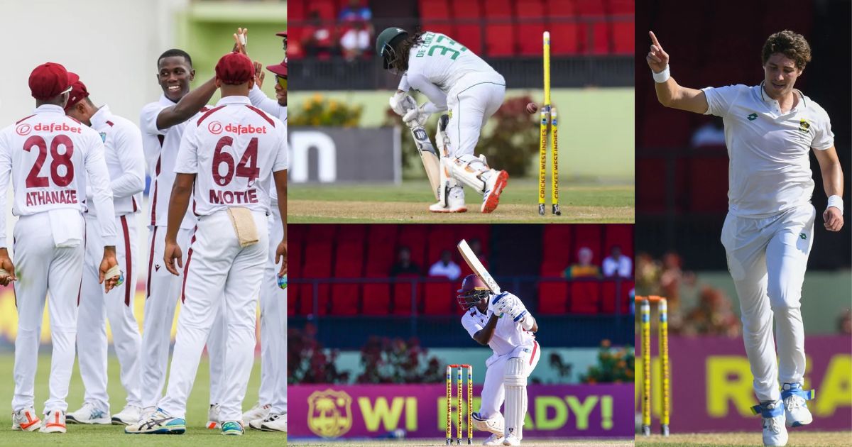 Wi Vs Sa : South Africa'S Innings Was Limited To Just 160 Runs In The Test Match Being Played In Guyana.