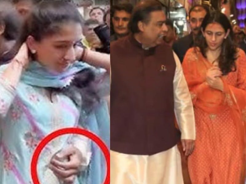 Mukesh-Ambanis-Relationship-With-Daughter-In-Law-Radhika-Is-Like-This-He-Pulled-Her-With-His-Hand-On-Her-Waist-In-The-Crowd