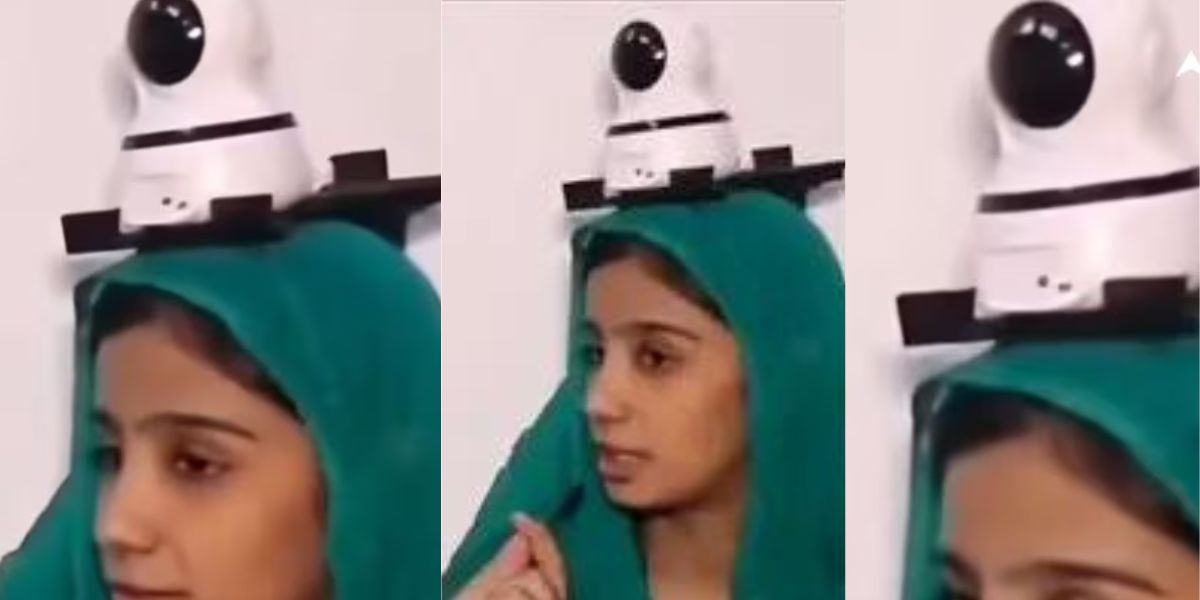 For-The-Safety-Of-The-Daughter-A-Camera-Was-Installed-On-Her-Head-Viral-Video-Of-Pakistan