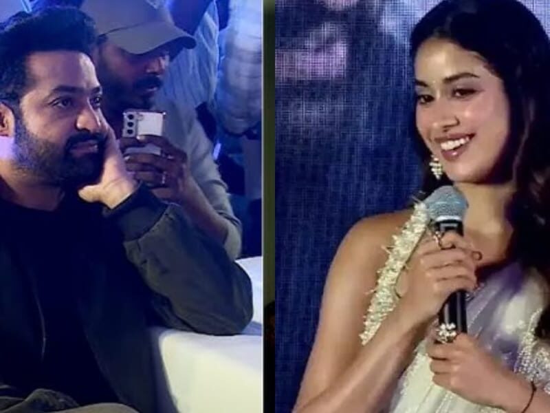 Janhvi Kapoor ने फर्राटेदार तमिल में दिया भाषण, Jr Ntr हुए इमोशनल– लोगों ने कहा श्रीदेवी की याद आई
