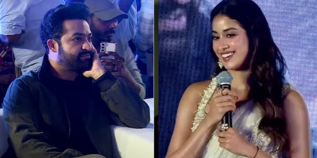 Janhvi Kapoor ने फर्राटेदार तमिल में दिया भाषण, Jr Ntr हुए इमोशनल– लोगों ने कहा श्रीदेवी की याद आई