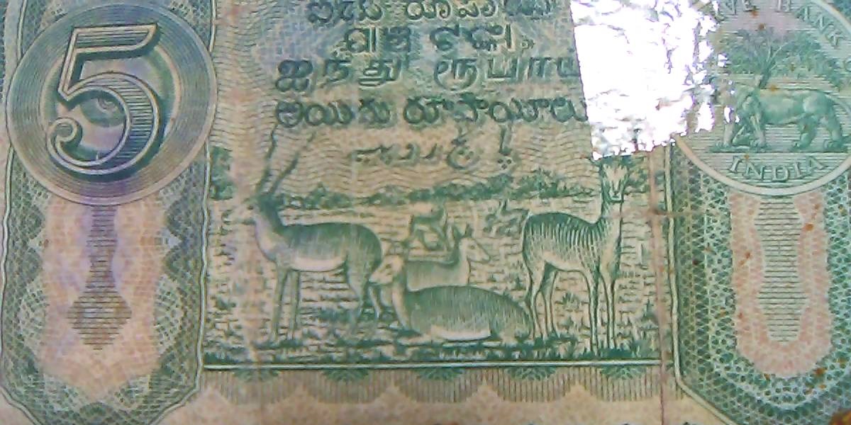 5 Rupee Note