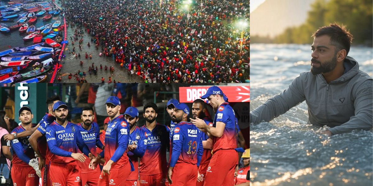 Kohli Took A Dip In Mahakumbh Before Champions Trophy