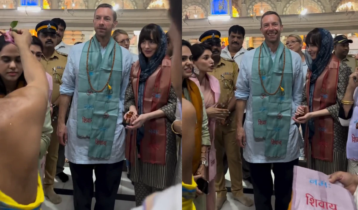 कोल्डप्ले के लीड सिंगर पर चढ़ा महाकुंभ का रंग, गर्लफ्रेंड डकोटा संग संगम में लगाई डुबकी 2 Maha Kumbh