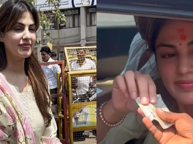As-Soon-As-Rhea-Chakraborty-Got-A-Clean-Chit-Money-Started-Raining-On-Her-She-Distributed-500-Rupee-Notes-Among-Poor-Children