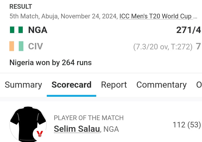 Cricket Record