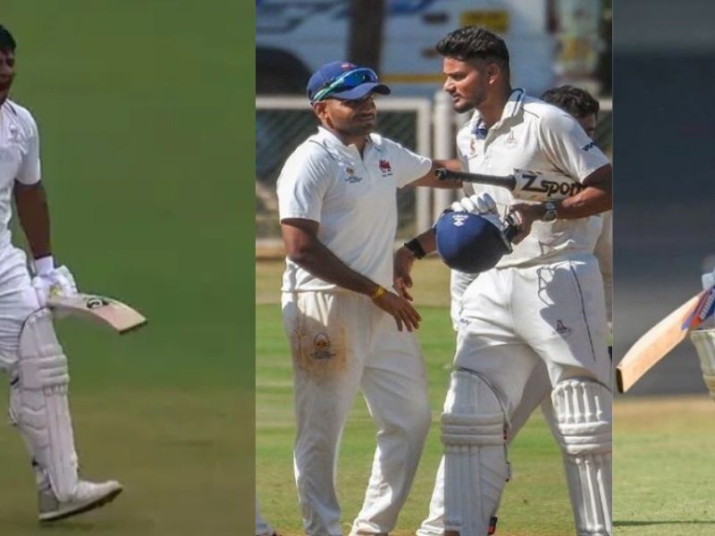 Sarfaraz Khan Hit A Triple Century At The Speed Of A Bullet Train With 30 Fours And 8 Sixes