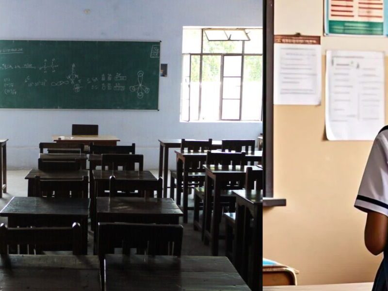 A-Girl-Comes-To-Study-In-School-In-Telangana