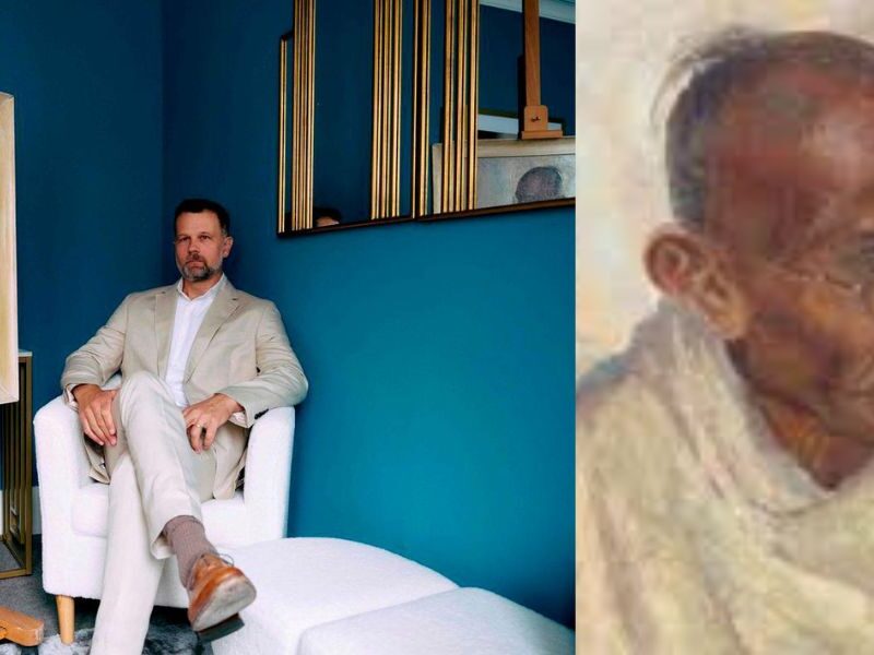 94-Yr-Old-Gandhi-Ji-Painting-Sold-For-1-7-Cr