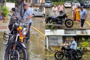 Son Gifts Bike To Dad
