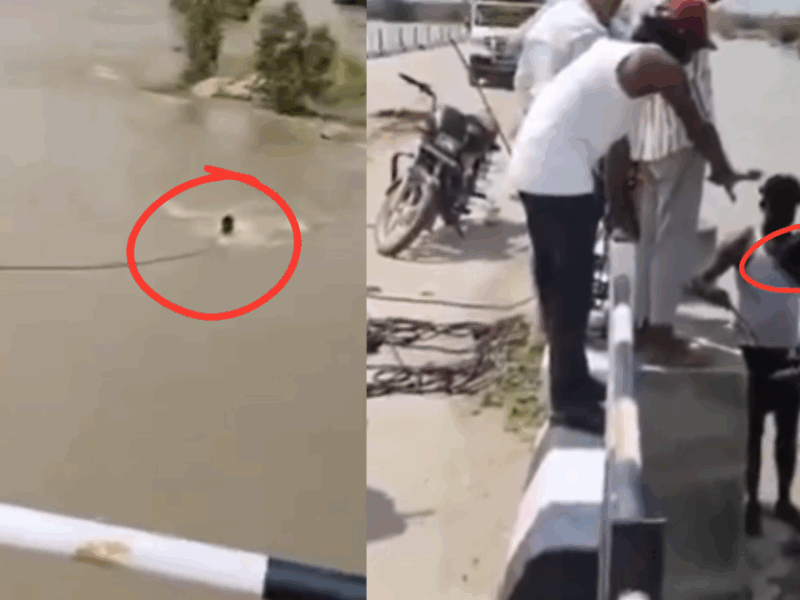 Video: Husband Falls Off Bridge After Wife Pushes Him Into River On Pretext Of Taking Selfie