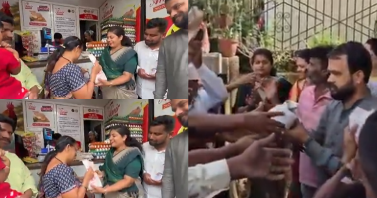 Video-A-Unique-Trick-To-Attract-Voters-Couple-Distributed-5-Thousand-Kilos-Of-Chicken-Crowd-Went-Out-Of-Control