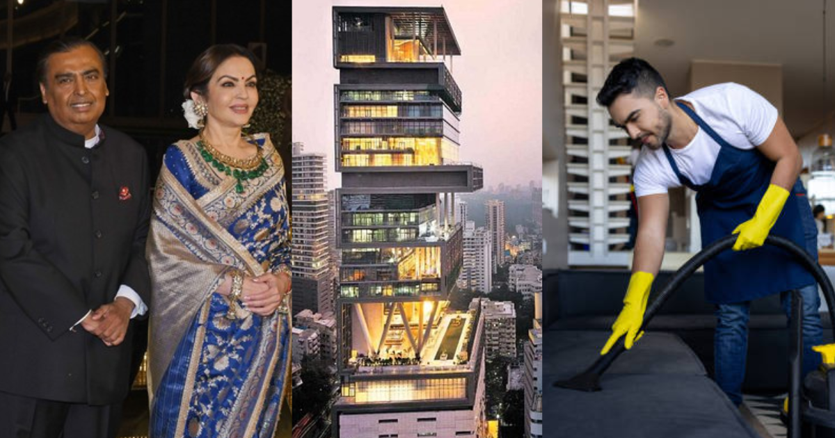 He Is A Graduate But He Mops The Floor In Ambani House! Know How Much Salary He Gets And What Are The Conditions