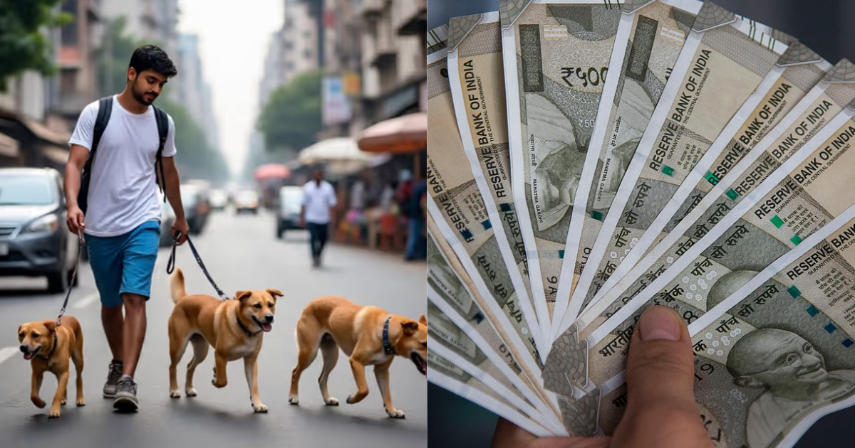 This Man Earns 4.5 Lakh Rupees Just By Walking Dogs